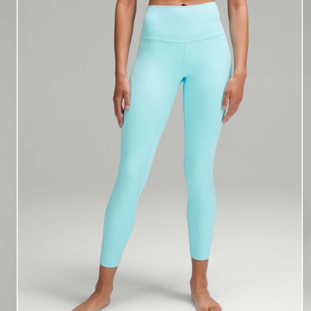 Lululemon Align High-Rise Pant 25" in Cyan Blue